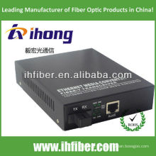 10/100 / 1000M Fibra Óptica Media Converter singlemode única fibra SC porta 20 km